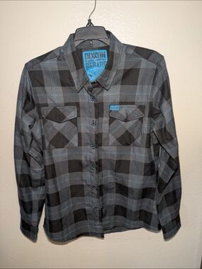 DIXXON Regulator Black & Gray Plaid Shirt with Blue Accents